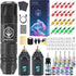 Poseidon Wireless Tattoo Pen Machine Kit with 2pcs Wireless Tattoo Battery TK035 - Tattoo Unleashed