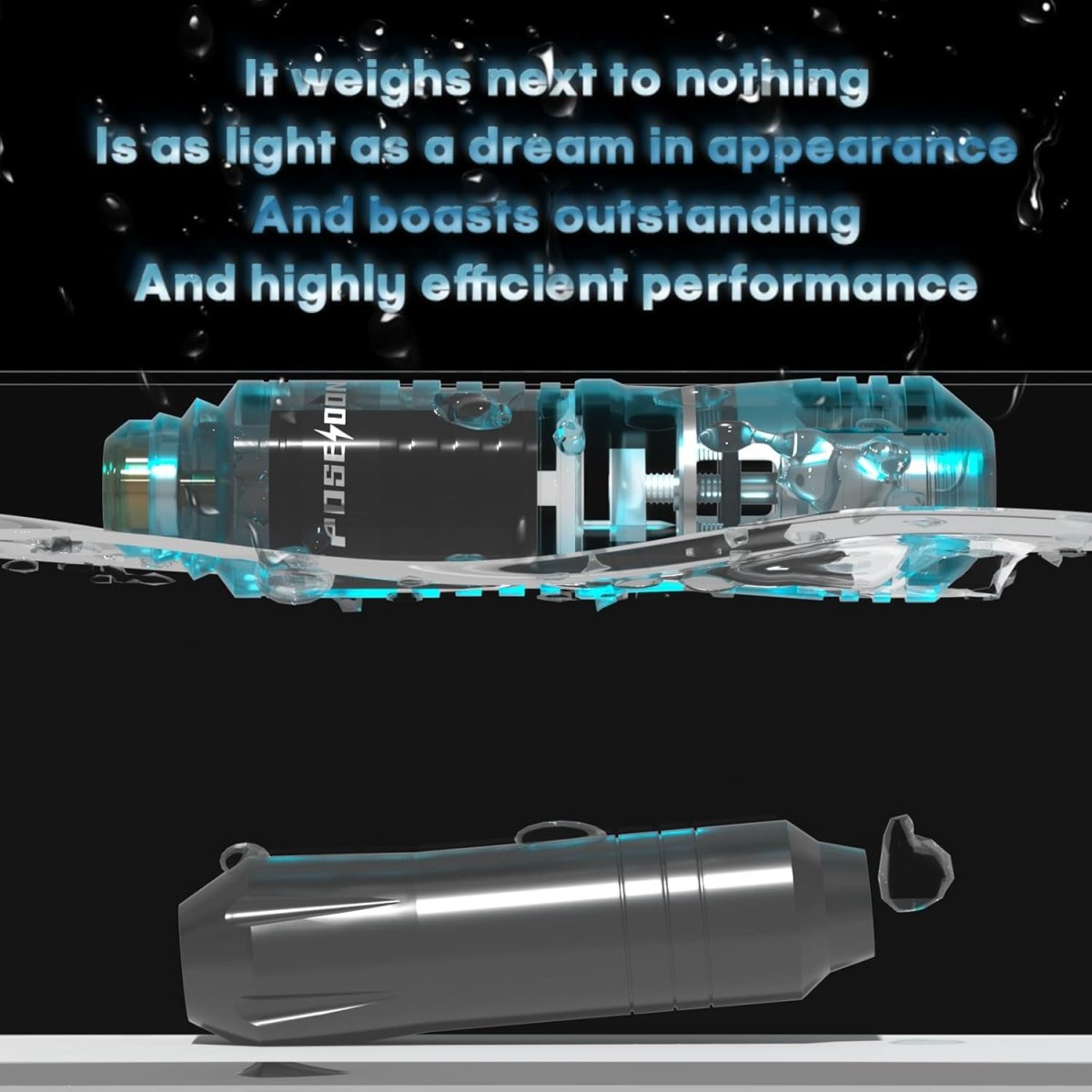 Poseidon Wireless Tattoo Pen Machine Kit with Dual Batteries - Blue - Tattoo Unleashed