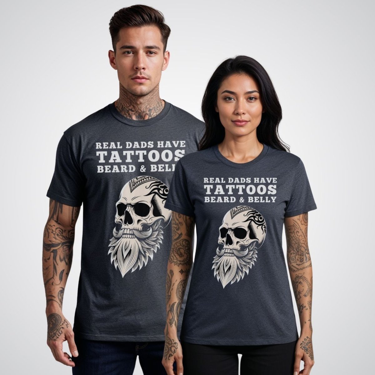 Real Dad Have Tattoos, Beard & Belly Tattoo Unisex T-Shirt - Tattoo Unleashed