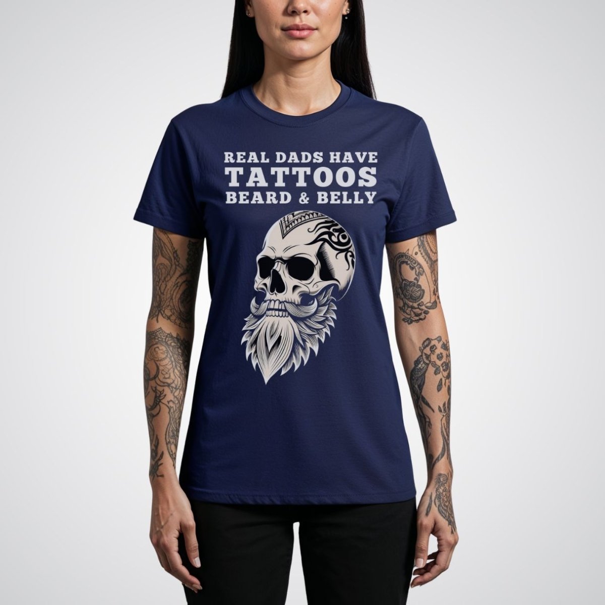 Real Dad Have Tattoos, Beard & Belly Tattoo Unisex T-Shirt - Tattoo Unleashed