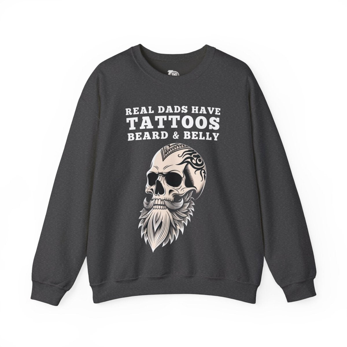 Real Dad Have Tattoos, Beard & Belly Unisex Crewneck Sweatshirt - Tattoo Unleashed