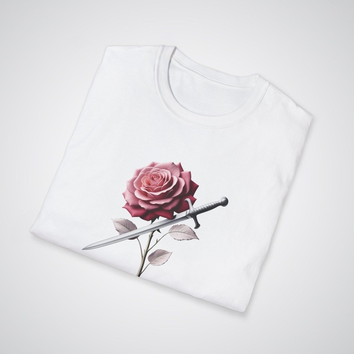 Rose and Dagger Realism Tattoo Unisex T-Shirt - Tattoo Unleashed