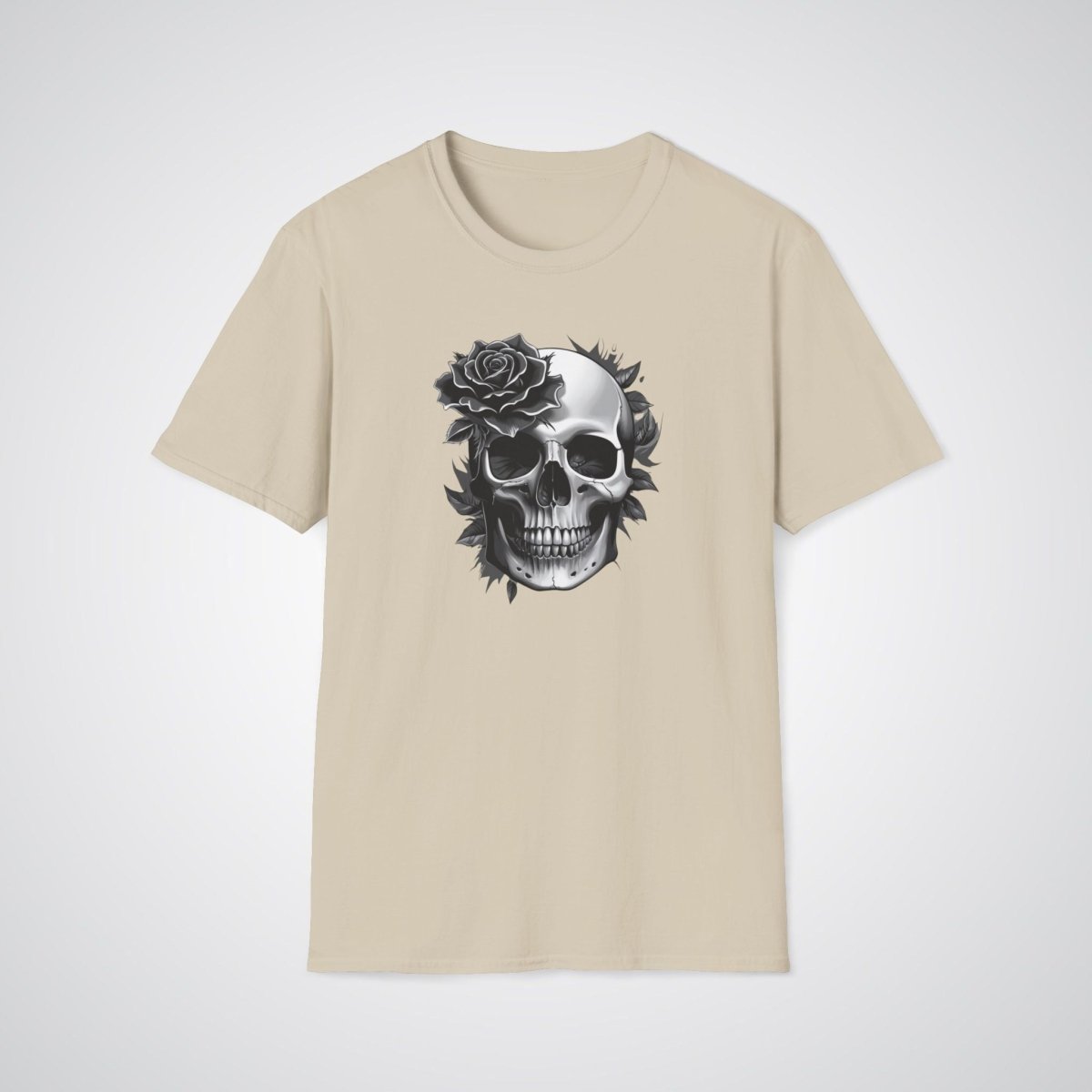 Rose Blooming from a Skull Realism Tattoo Unisex T-Shirt - Tattoo Unleashed