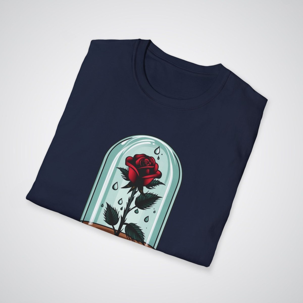 Rose in Glass Dome Neo - Traditional Tattoo Unisex T-Shirt - Tattoo Unleashed