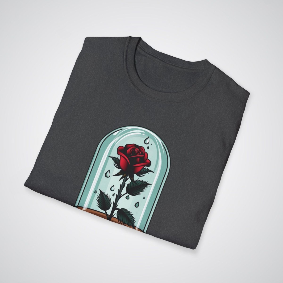 Rose in Glass Dome Neo - Traditional Tattoo Unisex T-Shirt - Tattoo Unleashed