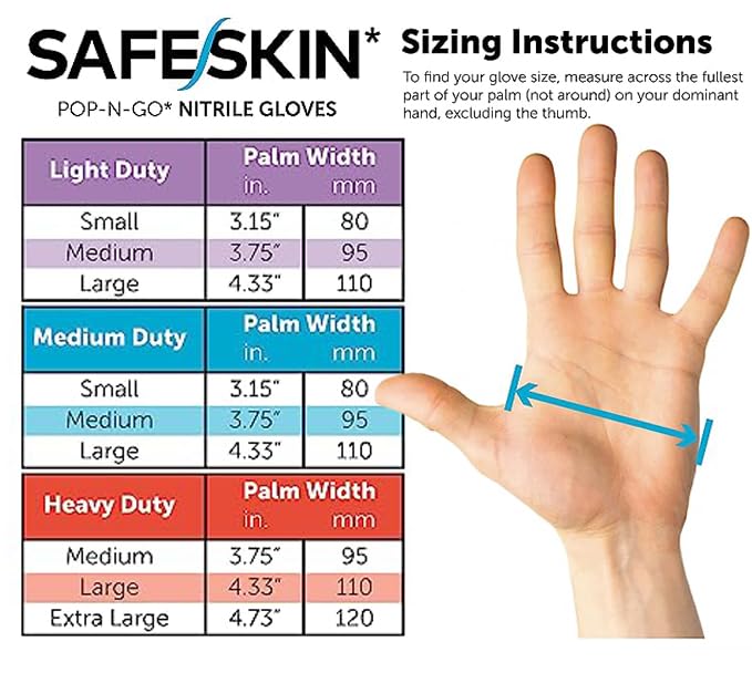 Safeskin Nitrile Disposable Gloves, 50 Pack, Large, Powder Free - Tattoo Unleashed
