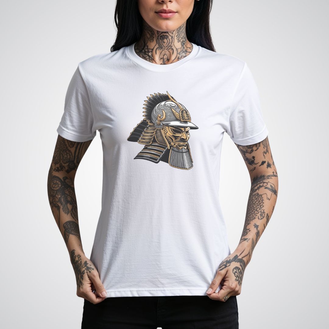 Samurai Helmet Kabuto Japanese Tattoo Unisex T-Shirt - Tattoo Unleashed