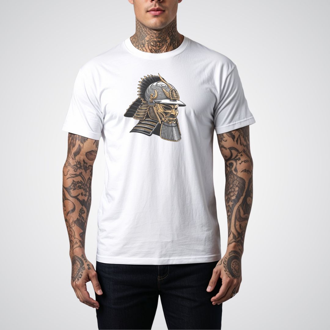 Samurai Helmet Kabuto Japanese Tattoo Unisex T-Shirt - Tattoo Unleashed