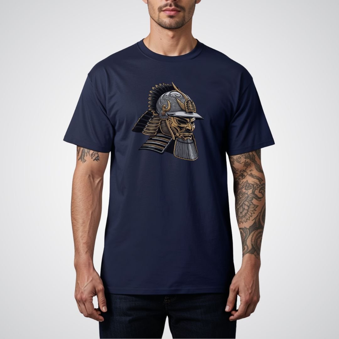 Samurai Helmet Kabuto Japanese Tattoo Unisex T-Shirt - Tattoo Unleashed