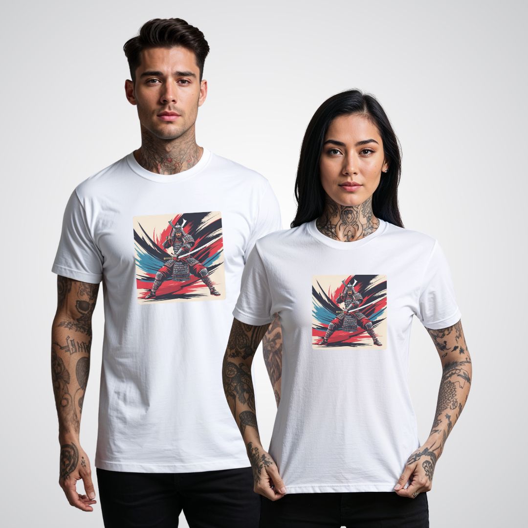 Samurai in Battle Japanese Tattoo Unisex T-Shirt - Tattoo Unleashed