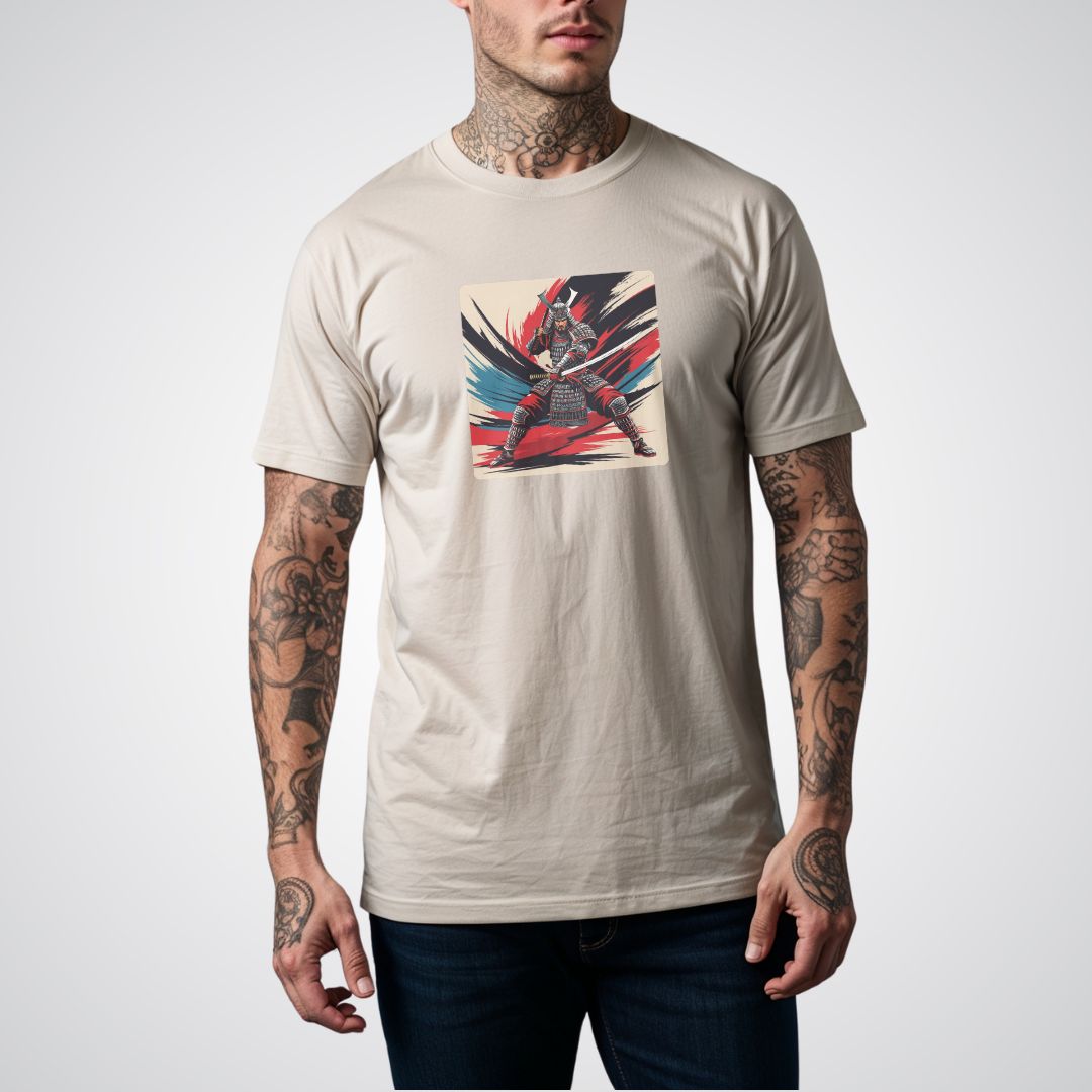 Samurai in Battle Japanese Tattoo Unisex T-Shirt - Tattoo Unleashed