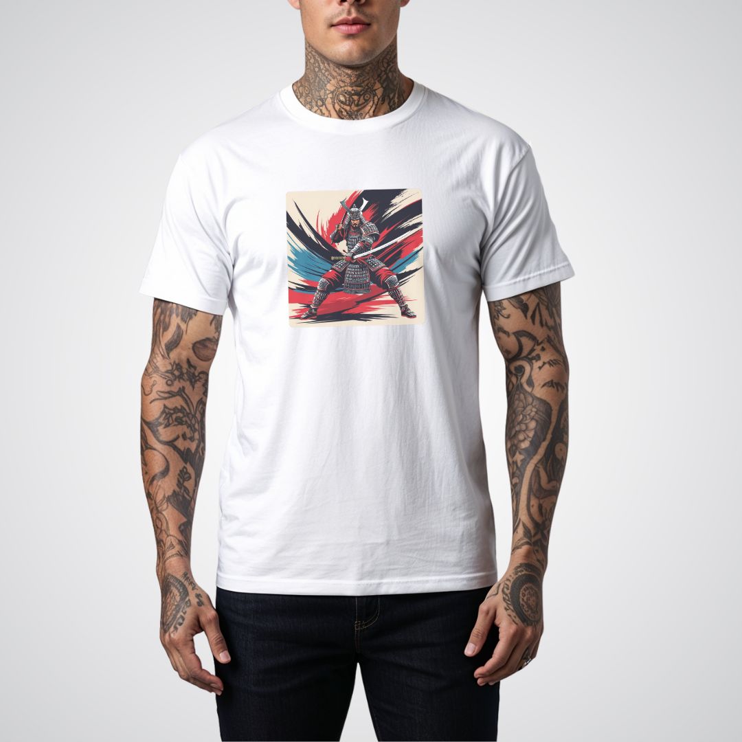 Samurai in Battle Japanese Tattoo Unisex T-Shirt - Tattoo Unleashed