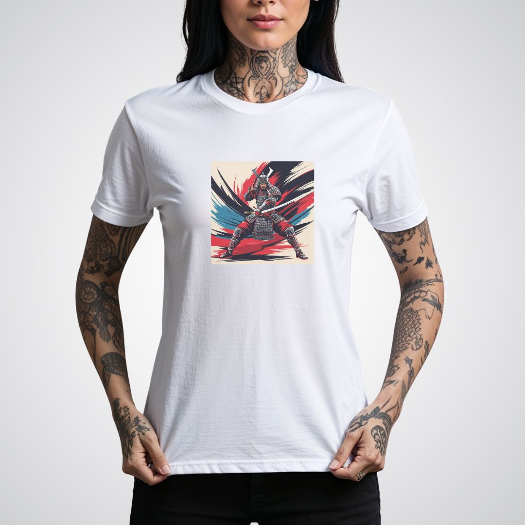 Samurai in Battle Japanese Tattoo Unisex T-Shirt - Tattoo Unleashed