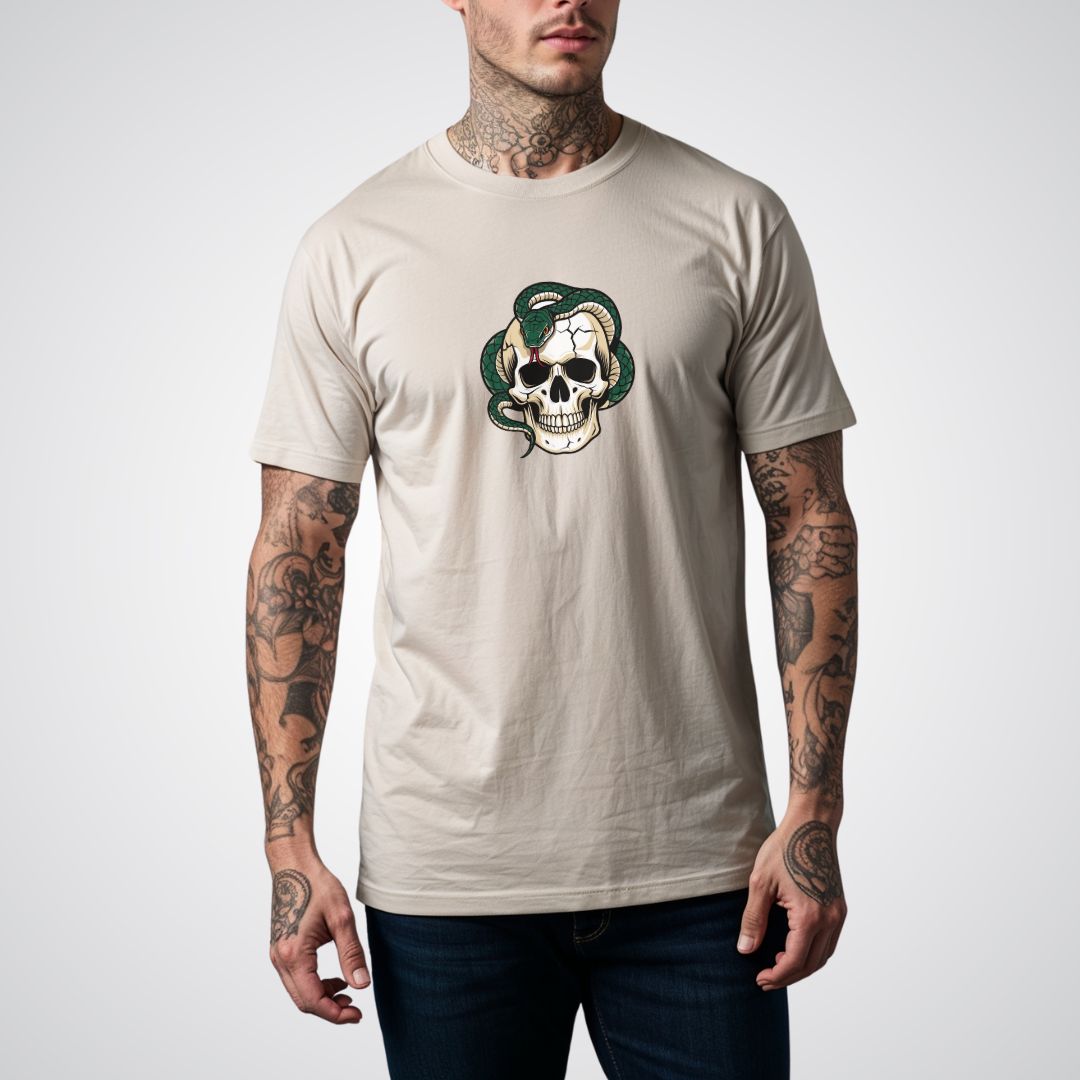 Snake and Skull Hybrid Neo - Traditional Tattoo Unisex T-Shirt - Tattoo Unleashed