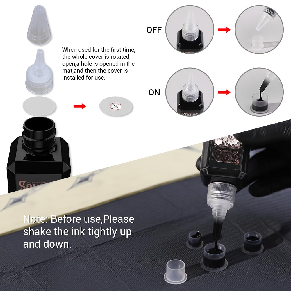 Solong S Series Premium Black Tattoo Ink - 3.4oz - Tattoo Unleashed