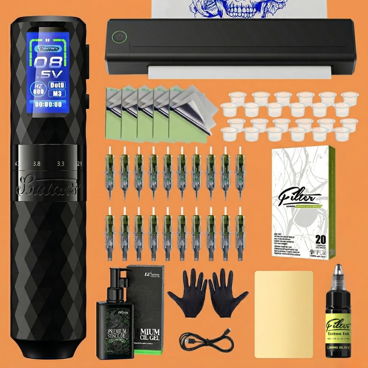 Soultats Tattoo Pen Machine Printer Kit - Tattoo Unleashed