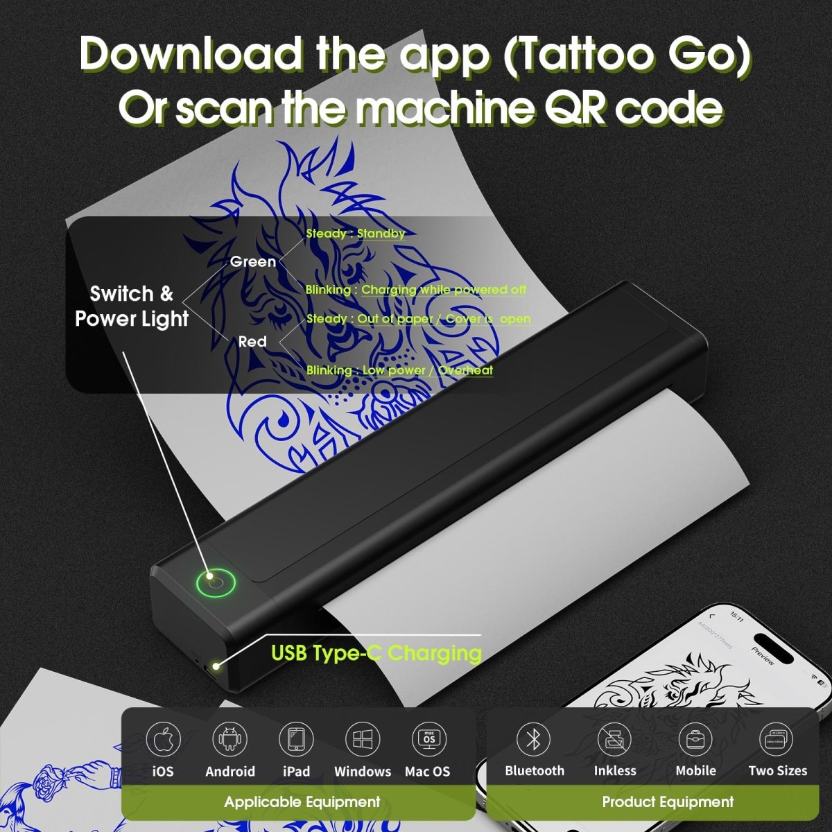 Soultats Tattoo Pen Machine Printer Kit - Tattoo Unleashed