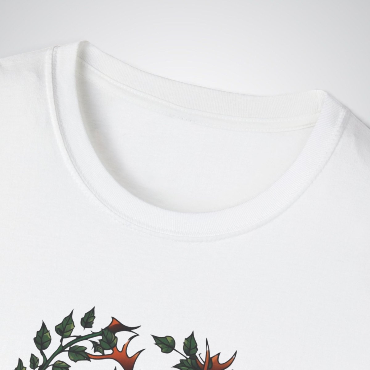 Stag with Antlers Covered in Ivy Unisex T-Shirt - Tattoo Unleashed