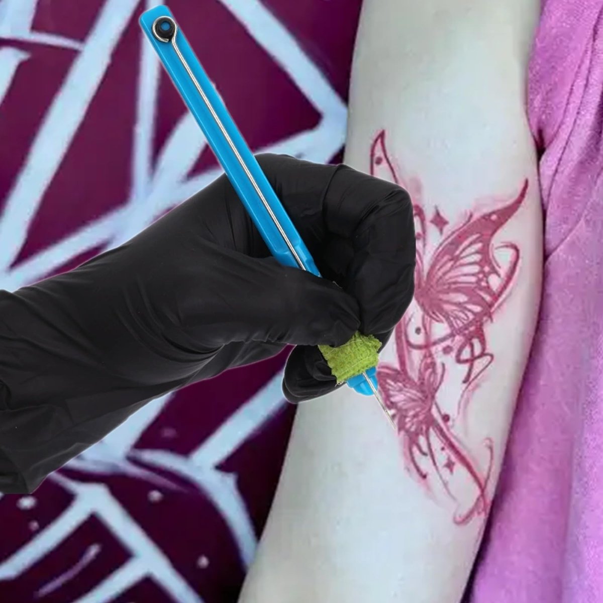 Stick and Poke Needle Holder (Purple & Blue) - Tattoo Unleashed