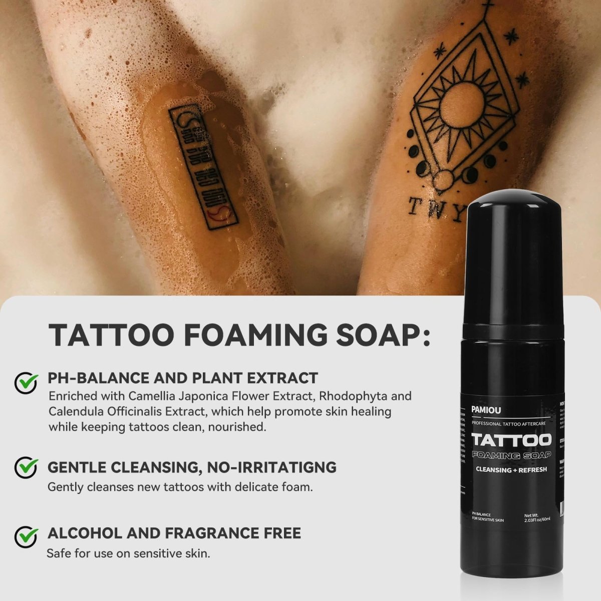 Tattoo Aftercare 3 In 1 Set by Pamiou For New Tattoos - Set of 3 - Tattoo Unleashed