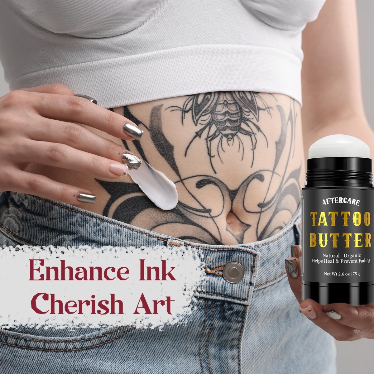 Tattoo Aftercare Butter - For New and Older Tattoos, Natural Organic - Tattoo Unleashed