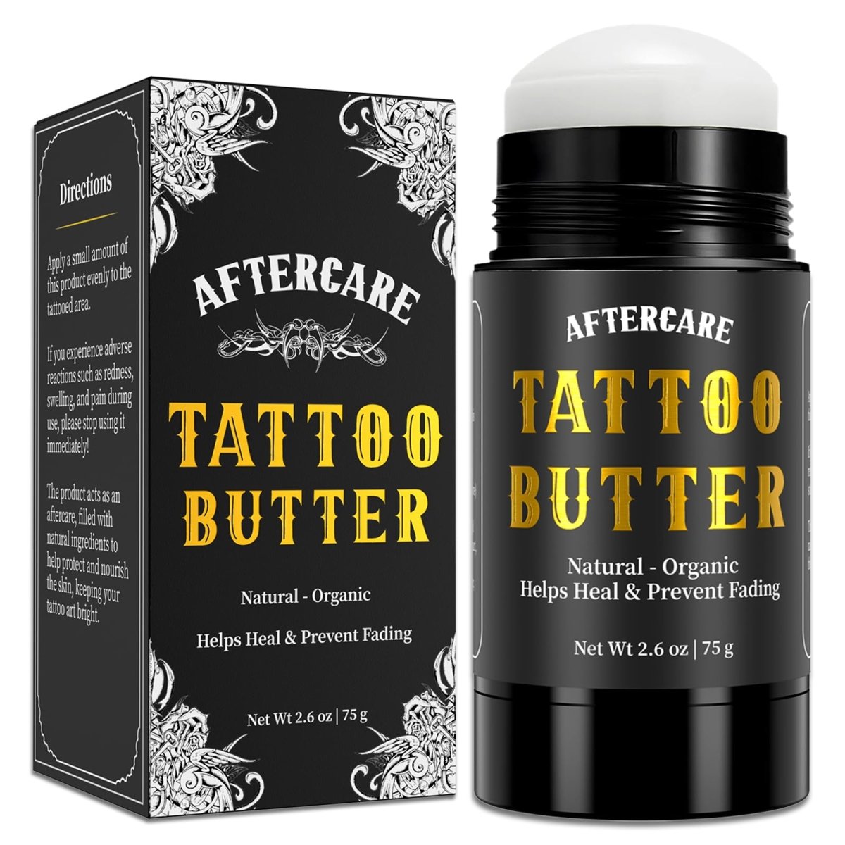 Tattoo Aftercare Butter - For New and Older Tattoos, Natural Organic - Tattoo Unleashed