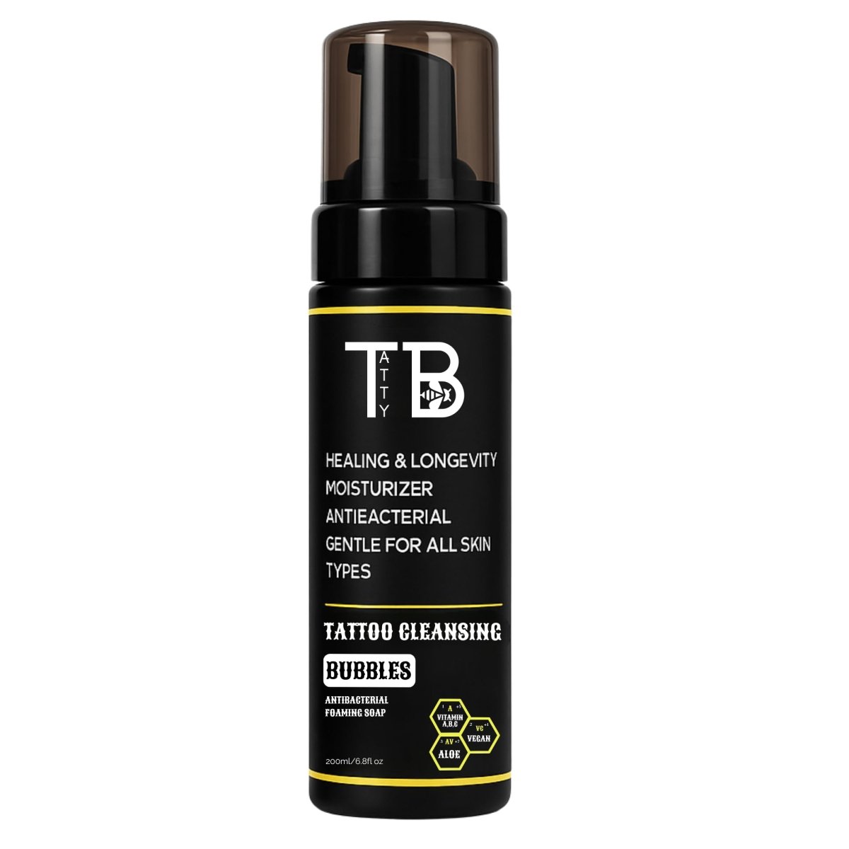 Tattoo Cleansing Foam by TATTYBEE – 6.8 oz - Tattoo Unleashed