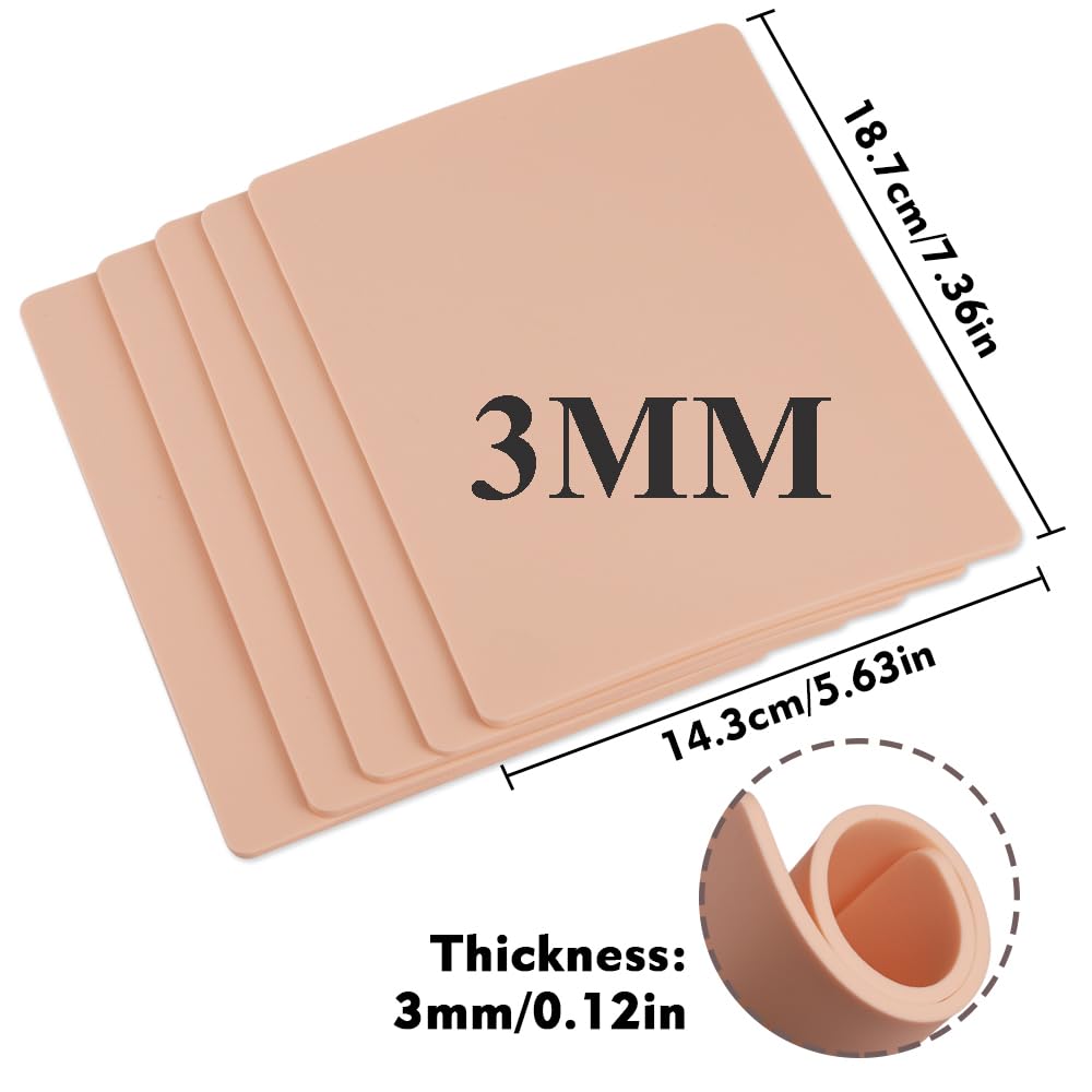 Tattoo Practice Skin with Transfer Paper by Rayyl - 3MM 16pcs - Tattoo Unleashed
