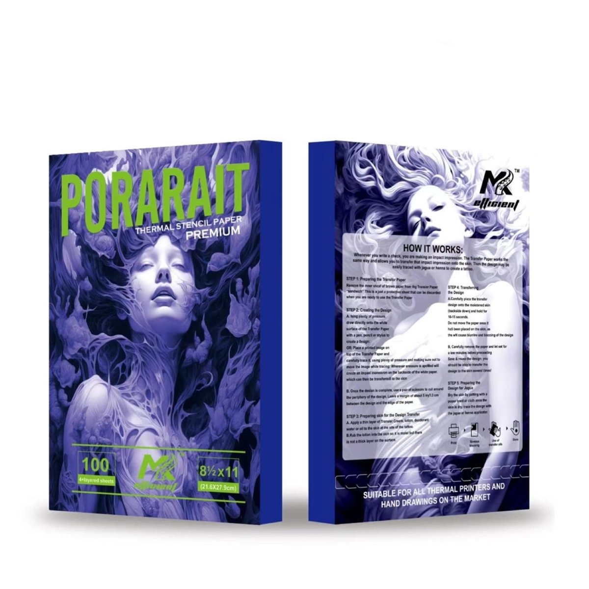 Tattoo Stencil Paper by MK - 100 Sheets - Tattoo Unleashed