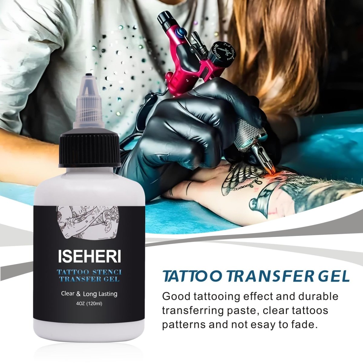 Tattoo Stencil Transfer Gel By ISEHERI - 4oz - Tattoo Unleashed