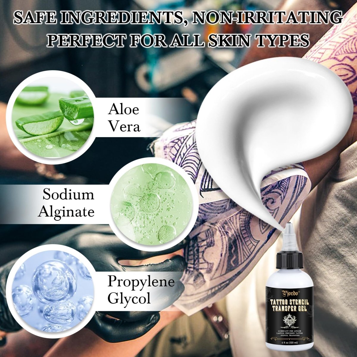 Tattoo Stencil Transfer Gel by Pjordo - 4oz - Tattoo Unleashed