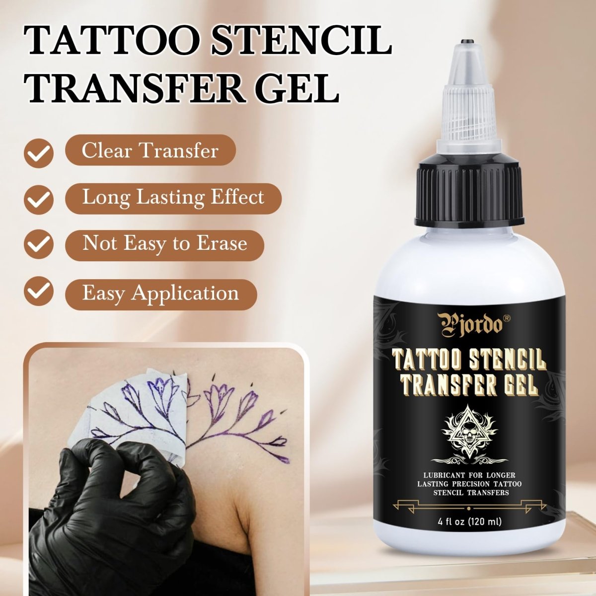 Tattoo Stencil Transfer Gel by Pjordo - 4oz - Tattoo Unleashed