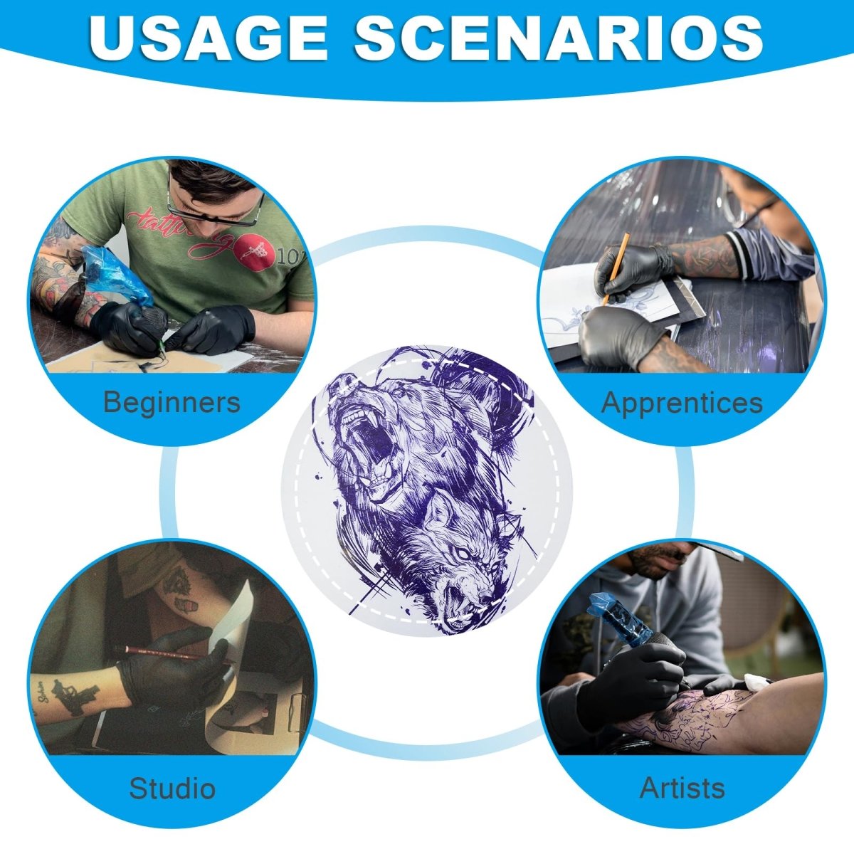 Tattoo Transfer Paper by Emalla Inkdot - 100 Sheets - Tattoo Unleashed