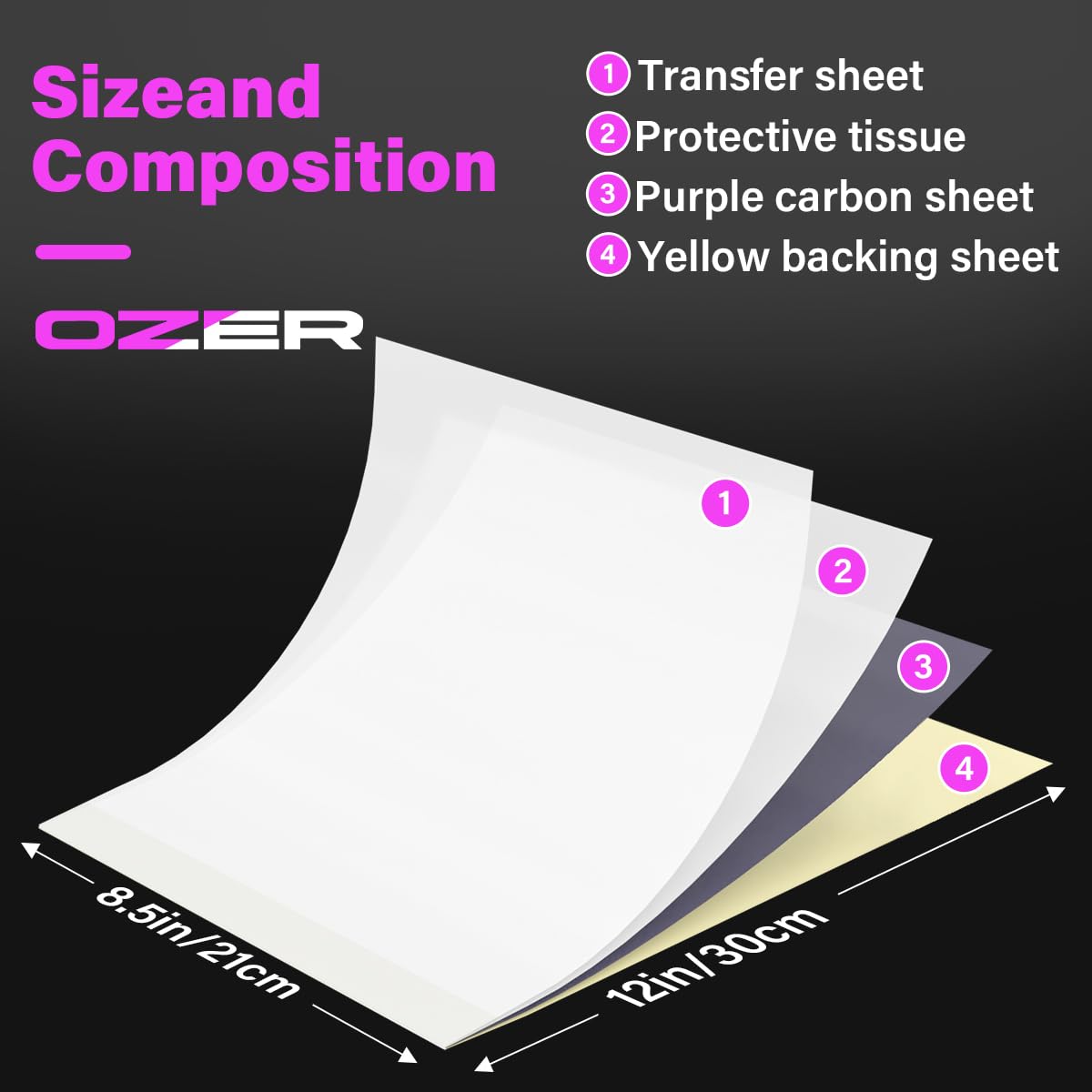 Tattoo Transfer Paper by Ozer A4 Size Thermal Copier Template Paper - 50 Sheets - Tattoo Unleashed