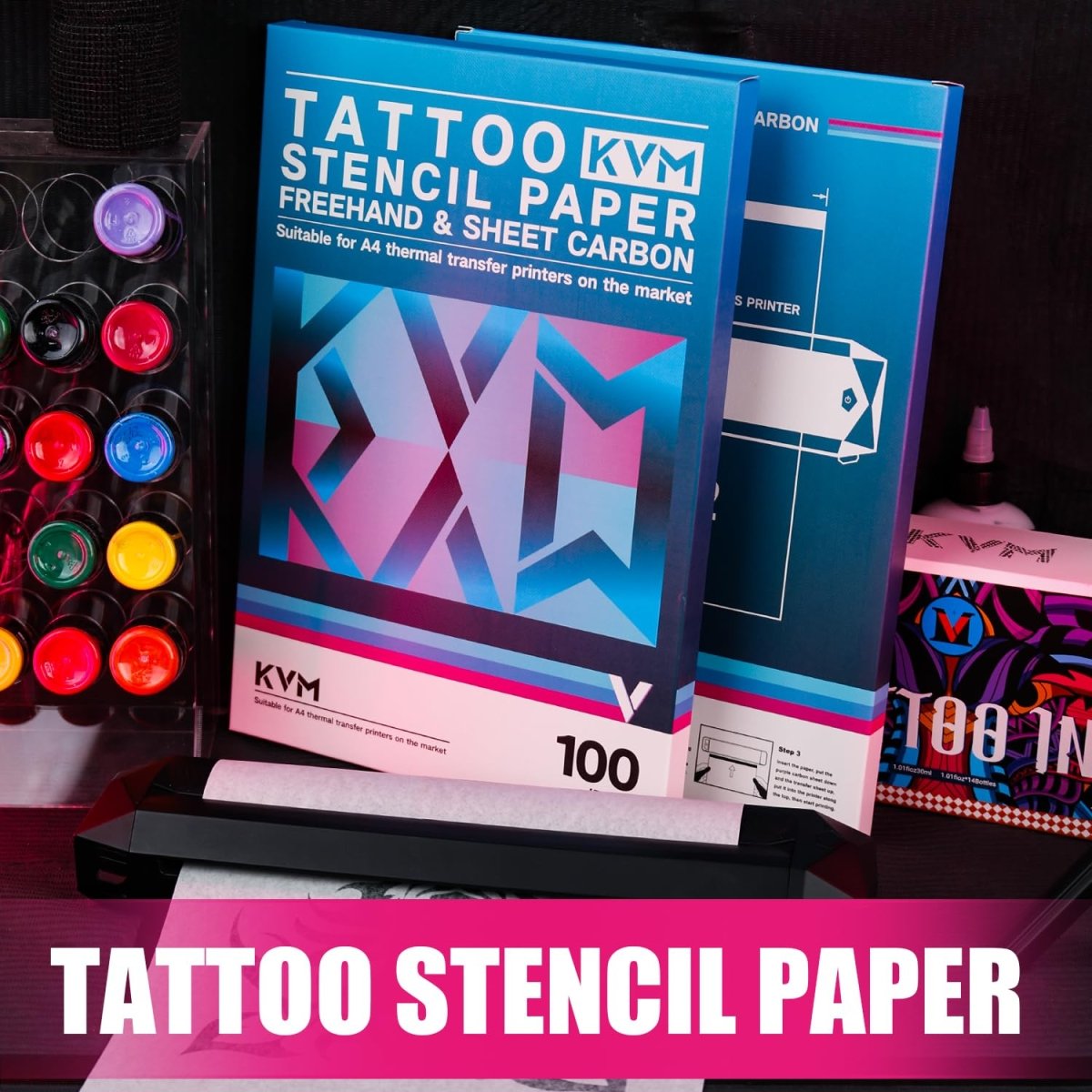 Tattoo Transfer Stencil Paper By KVM - A4 Size (100 Sheets) - Tattoo Unleashed