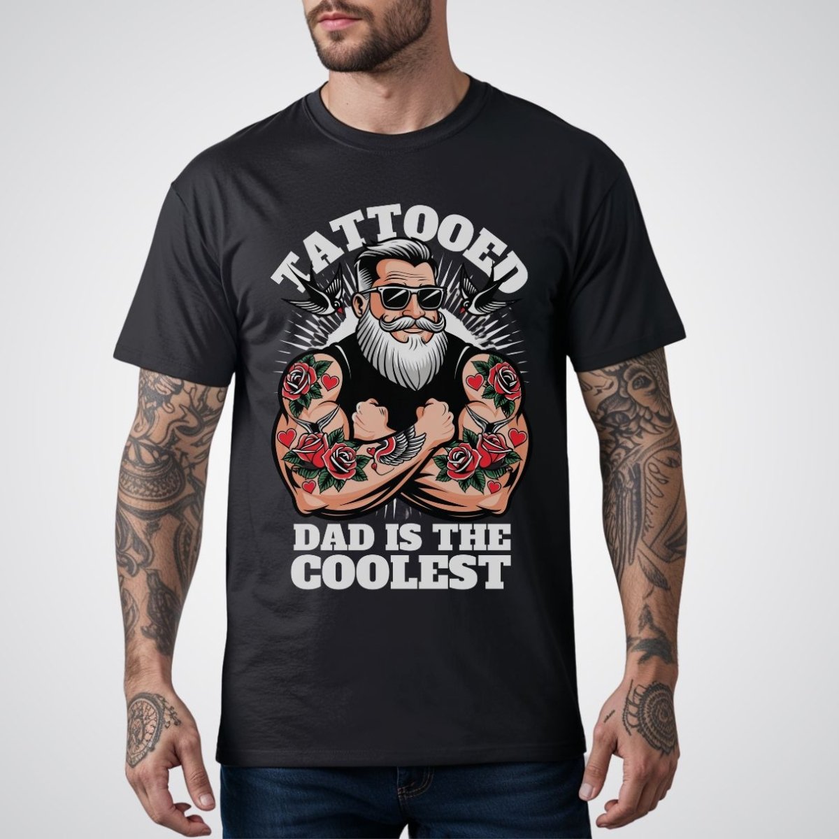 Tattooed Dad is the Coolest Tattoo Unisex T-Shirt - Tattoo Unleashed