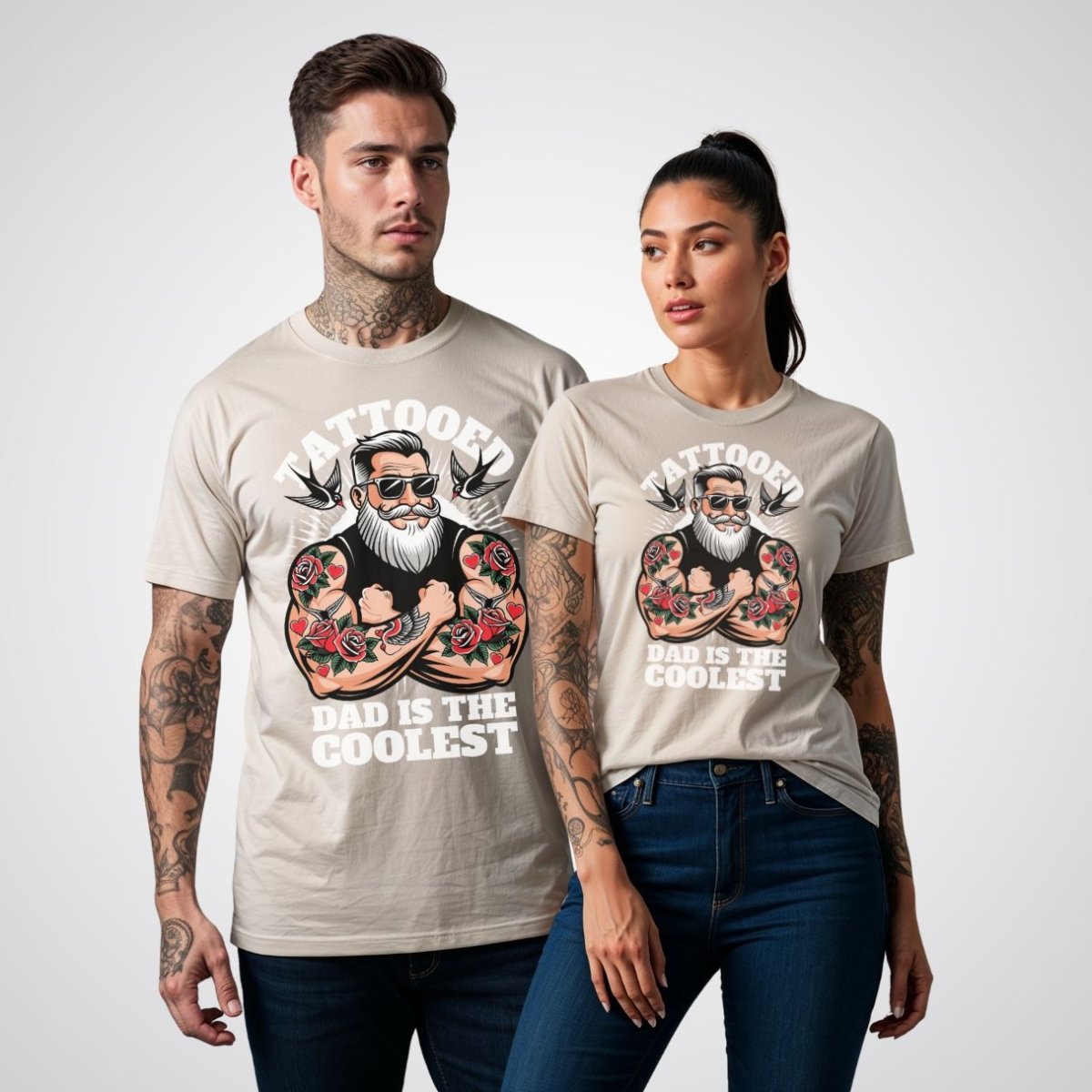 Tattooed Dad is the Coolest Tattoo Unisex T-Shirt - Tattoo Unleashed