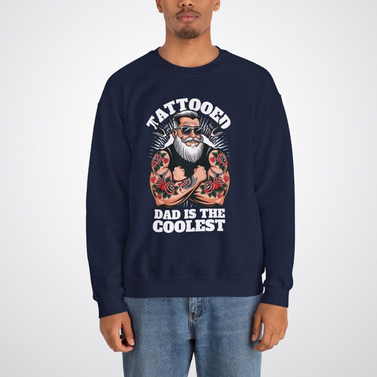 Tattooed Dad is the Coolest Unisex Crewneck Sweatshirt - Tattoo Unleashed