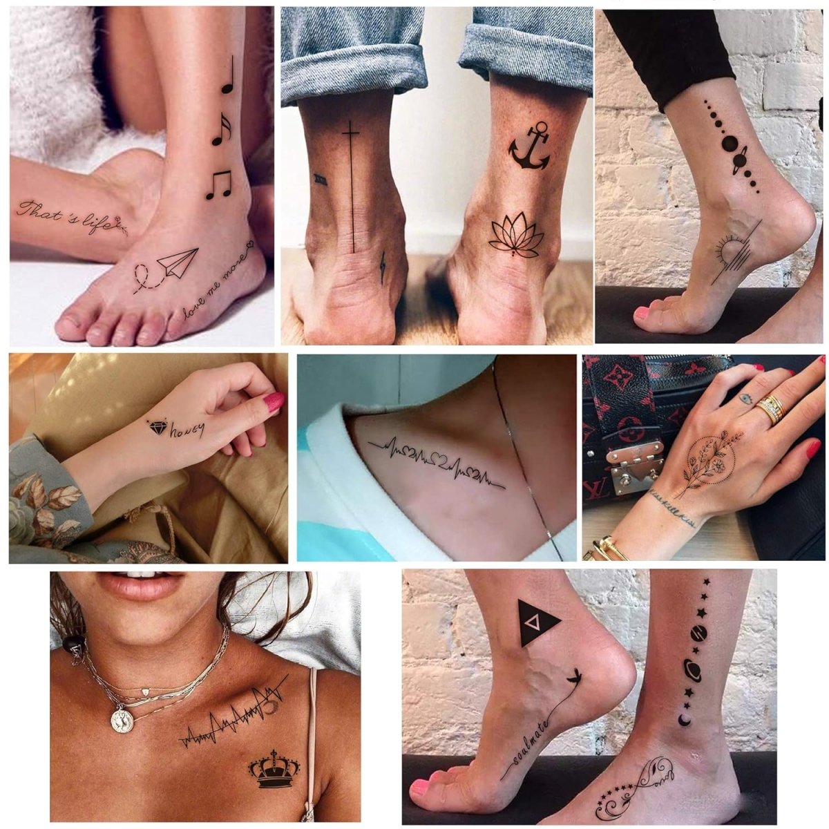 Temporary Tiny Waterproof Tattoos By Yazhiji (60 sheets) - Tattoo Unleashed