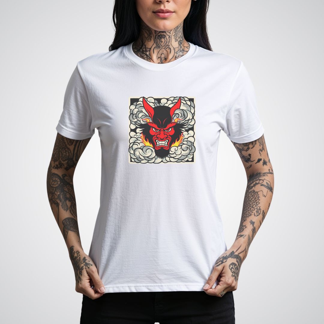 Tengu Mask Japanese Tattoo Unisex T-Shirt - Tattoo Unleashed