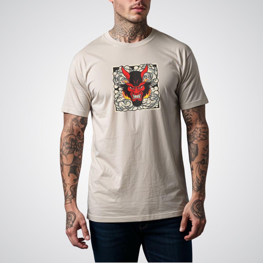 Tengu Mask Japanese Tattoo Unisex T-Shirt - Tattoo Unleashed