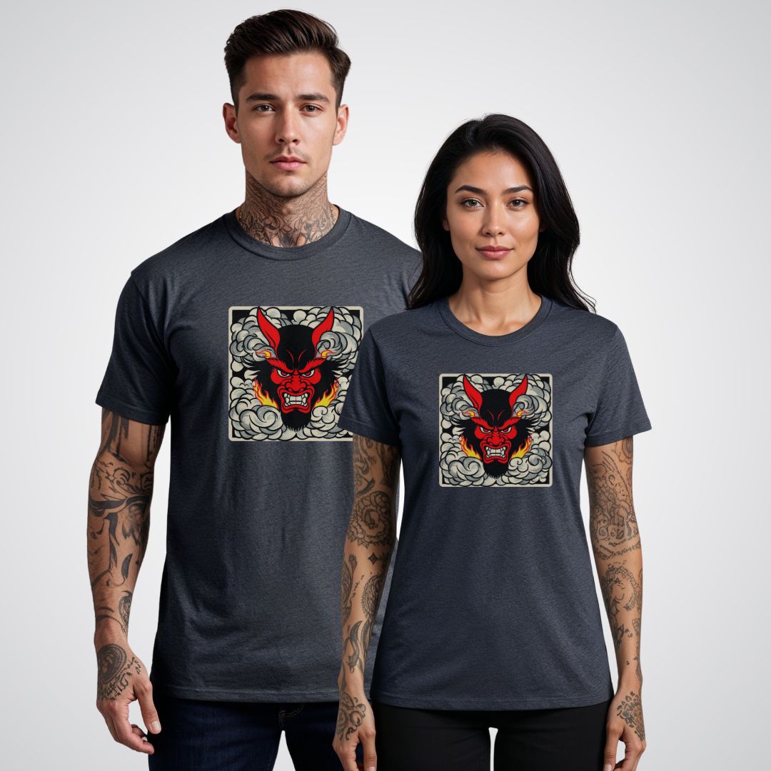 Tengu Mask Japanese Tattoo Unisex T-Shirt - Tattoo Unleashed