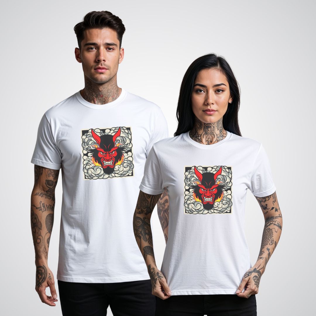 Tengu Mask Japanese Tattoo Unisex T-Shirt - Tattoo Unleashed