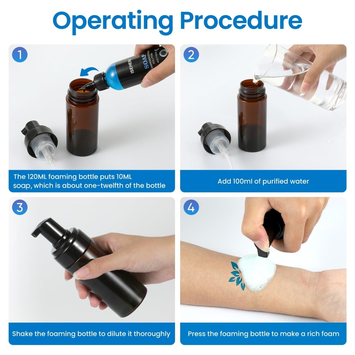 Ultra Concentrated Tattoo Cleaning Soap by Iseheri - 10oz with Foaming Bottle - Tattoo Unleashed