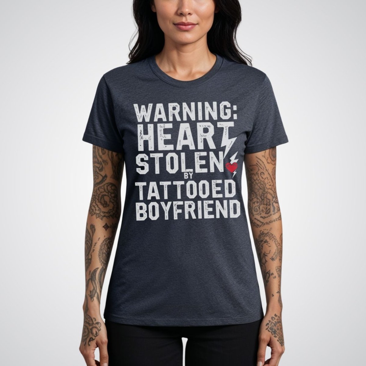 Warning: Heart Stolen by Tattooed Boyfriend Tattoo Unisex T-Shirt - Tattoo Unleashed