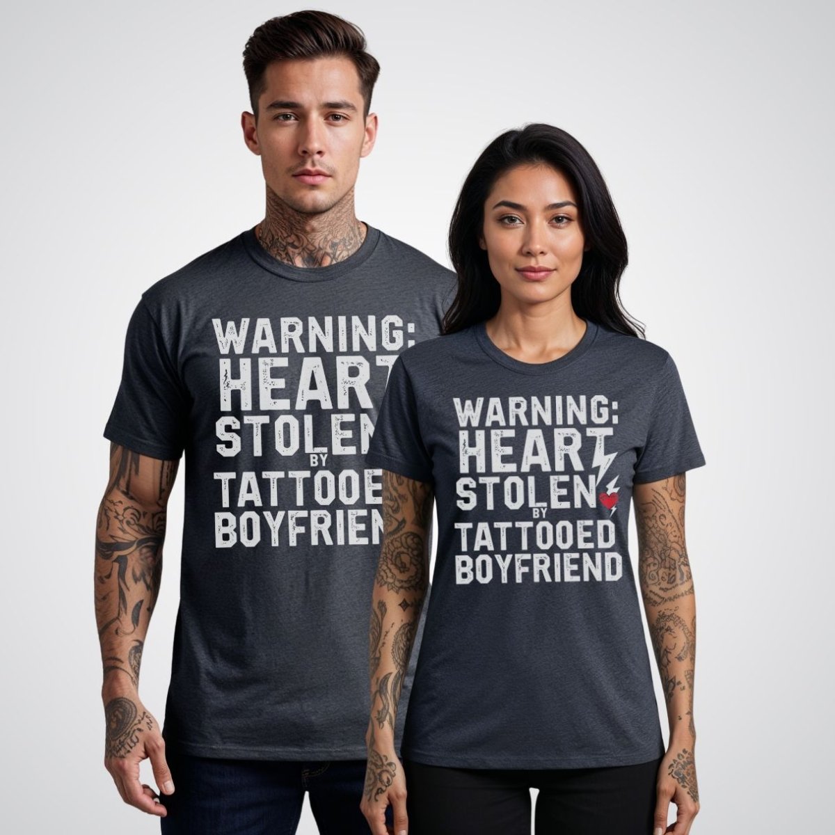 Warning: Heart Stolen by Tattooed Boyfriend Tattoo Unisex T-Shirt - Tattoo Unleashed