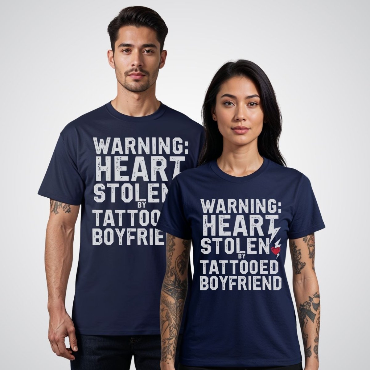 Warning: Heart Stolen by Tattooed Boyfriend Tattoo Unisex T-Shirt - Tattoo Unleashed