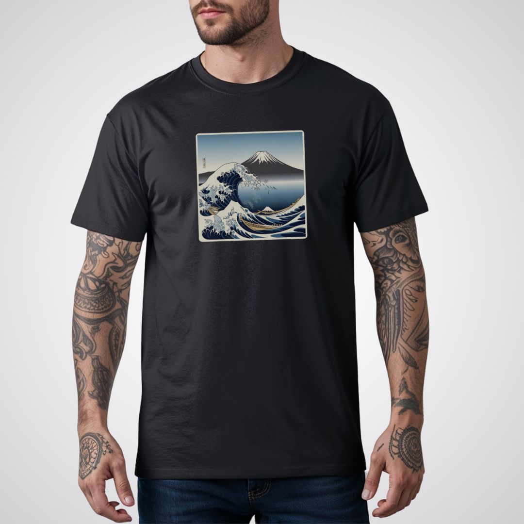 Waves and Mount Fuji Japanese Tattoo Unisex T-Shirt - Tattoo Unleashed