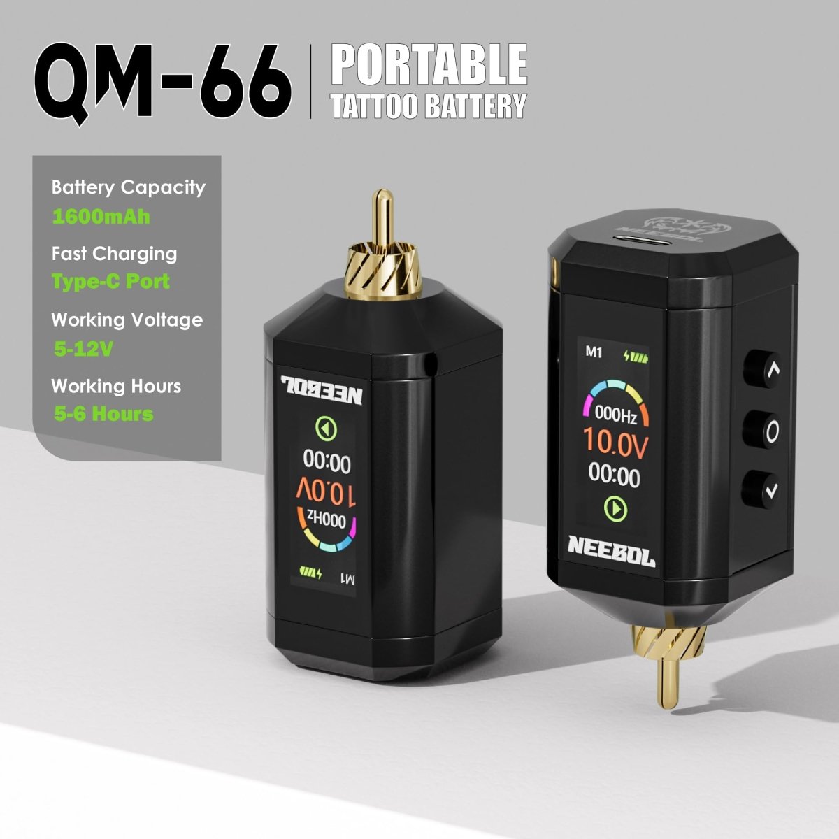 Wireless Rotary Tattoo Pen Kit Dual - Battery By Neebol B13 - Red - Tattoo Unleashed