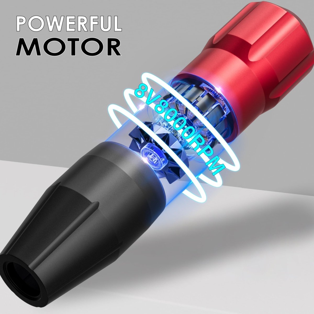 Wireless Rotary Tattoo Pen Kit Dual - Battery By Neebol B13 - Red - Tattoo Unleashed